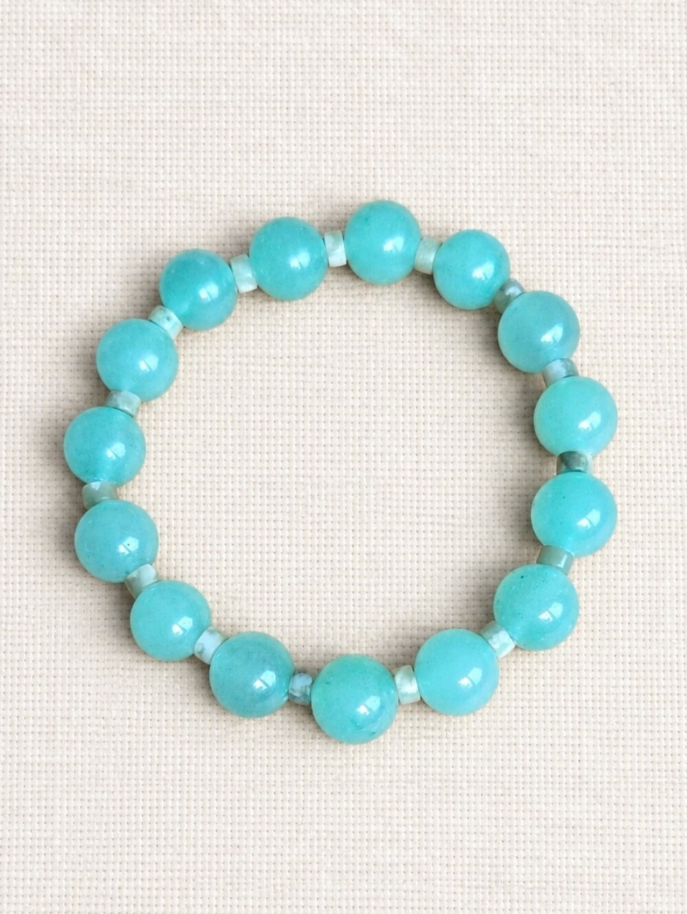 Green Aventurine & Jade Beaded Stretch Bracelet | Handmade
